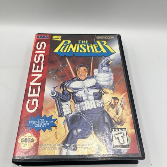 The Punisher (Sega Genesis, 1994) With Original Box - Picture 3 of 14